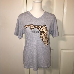 Jane Marie Leopard Print Florida Tee